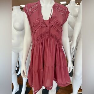 Lucky Brand Small BOHO Mauve Dress Lined NWT